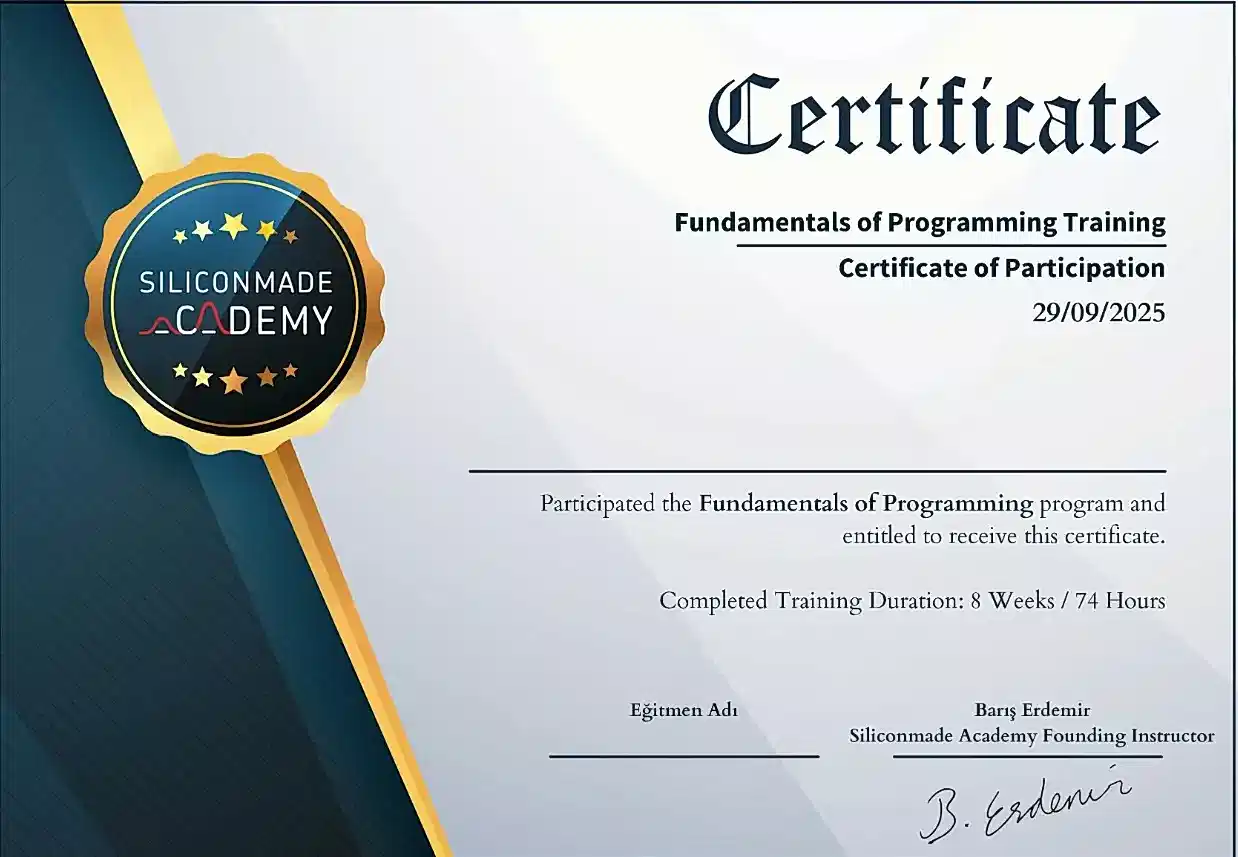 Sertifika Örneği