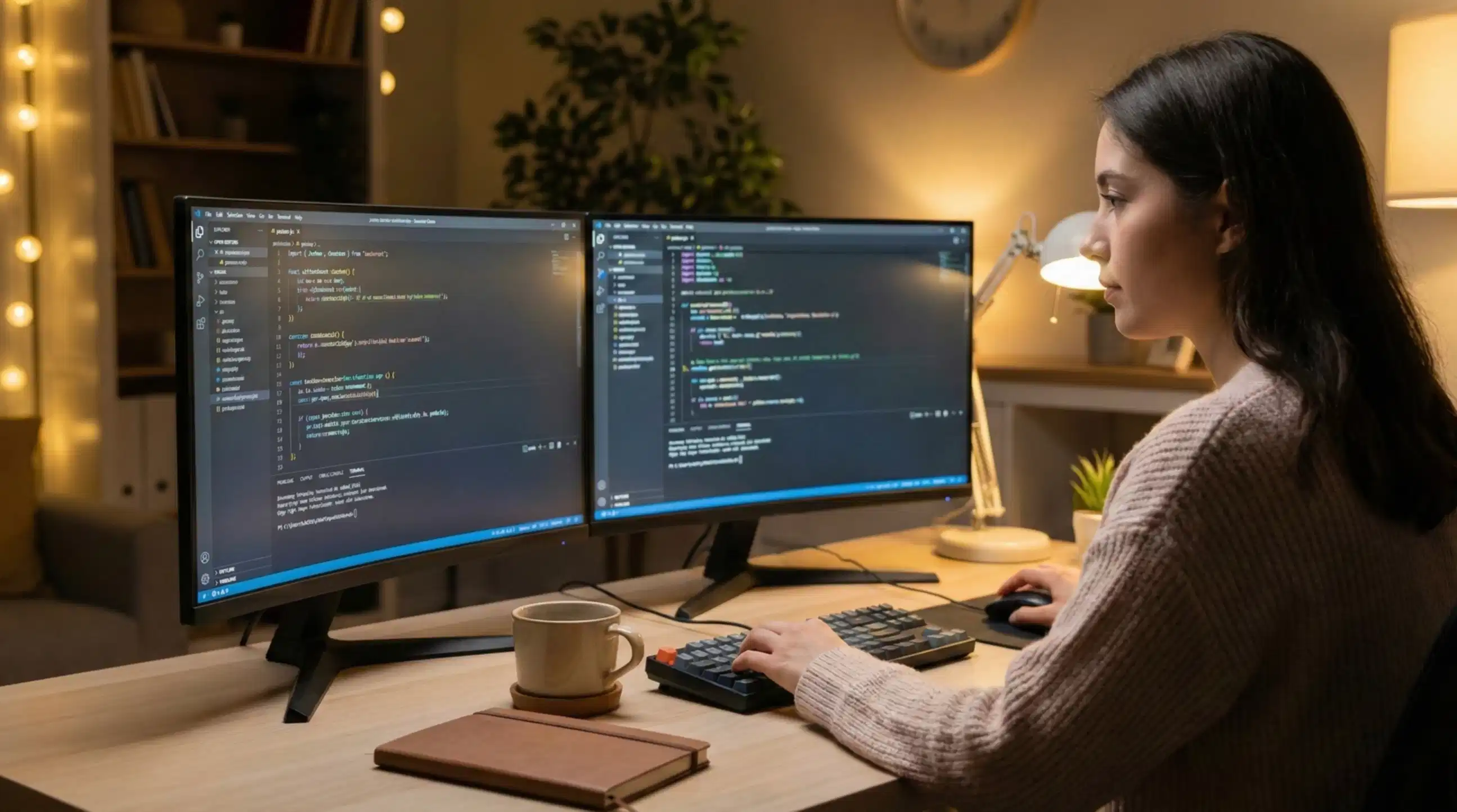 Sıfırdan yazılım kursu ile kod yazmayı öğrenen bir geliştirici